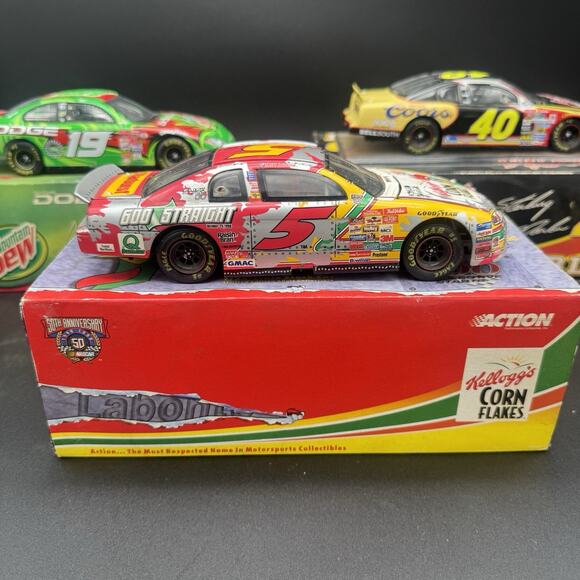 Lot Of 3 Vintage 1:24 Scale Action Racecars Marlin Atwood Labonte New W/ Box - Picture 2 of 7